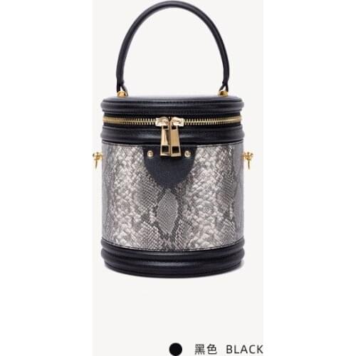 OUSSON New Design Cylindrical Leather Tote Handbag Exquisite Female Retro Crossbody Box Bag For Woman