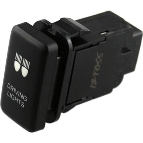 Push Switch Button Blue LED Rear Light For Toyota Landcruiser Prado 120 Black hard surface rocker