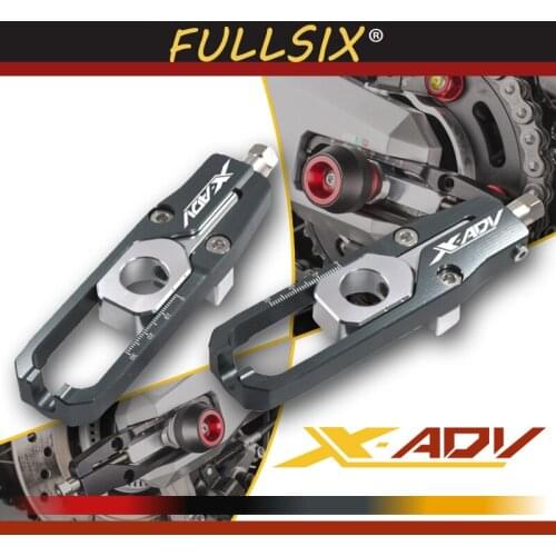 Motorcycle CNC Aluminum Chain Plate Clamping Adjusters Catena Coil Tensioners For X-ADV Xadv 750 With Logo X-ADV 2017 2018 2019