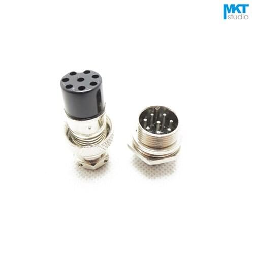 10Pairs GX16 16mm 8 Pins 250V 15A Male+Female Electrical Connector, Aviation Connector Plug