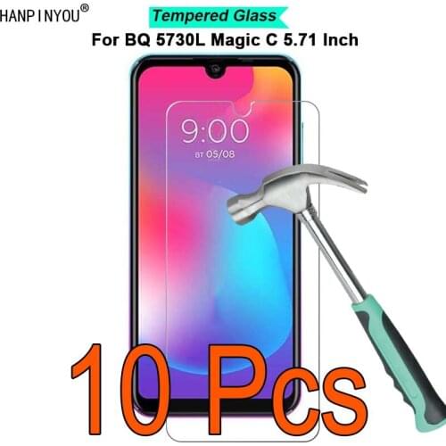 10 Pcs/Lot For BQ 5730L Magic C 5.71"9H Hardness 2.5D Toughened Tempered Glass Film Screen Protector Protect Guard