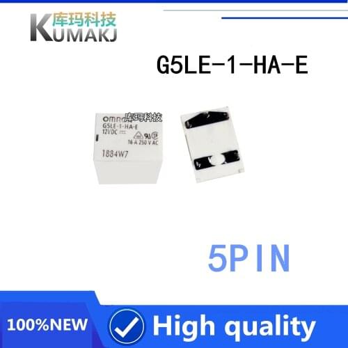 2PCS/LOT 100%Original NEW relay G5LE-1-HA-E G5LE-1-E-36-12V G5LE 1 HA E 12VDC 16A 5PIN