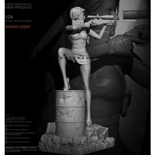 75mm 1/24 Resin model kits figure beauty colorless and self-assembled TD-2834