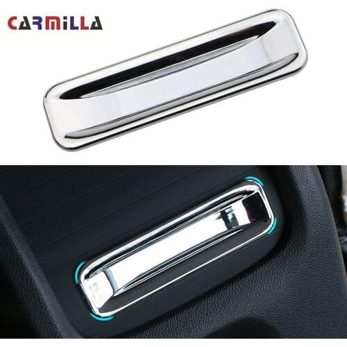 ABS Chrome Car Armrest Storage Box Door Handle Decorative Panel Trim Sequin Sticker for Peugeot 2008 2014 - 2019 Accessories