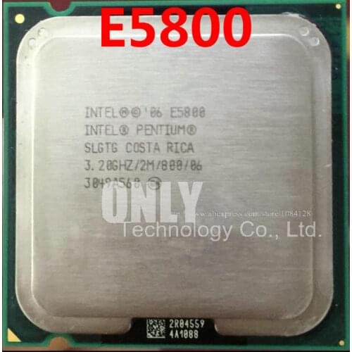 Free shipping intel Dual-Core E5800 CPU Processor (3.2Ghz/ 2M /800GHz) Socket 775 scrattered pieces