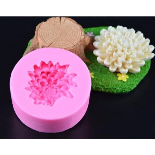 Big Size Chrysanthemum Flower Silicone Fondant Cake Decoration Jelly Molds