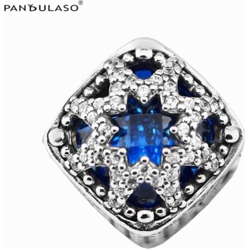 DIY Beads For Jewelry Making Glacial Beauty Charm Dark Blue Woman Beads For Original 925 Silver Bracelets Christmas Gift