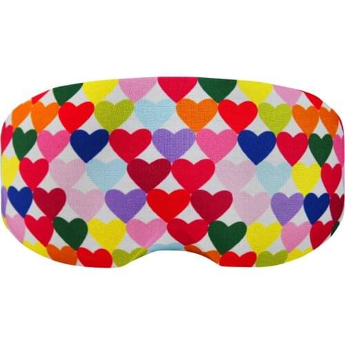 Hearts color ski glasses case