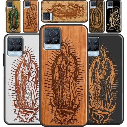 Guadalupe San Judas Wood For OPPO Realme C21 C15 C11 C3 GT Q3 6 7 8 Pro Case Cover For OnePlus 9 Pro Nord 2 8T 9R