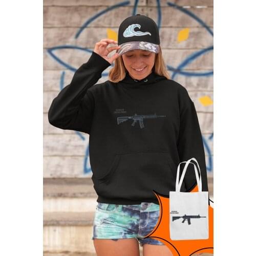 Angemiel Wear Winner Winner Chicken Dinner Black Women Hooded Sweatshirt Bags Kombin