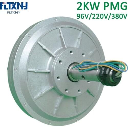 FLYT 2KW 96v 120v 220v 380v low torque Coreless Permanent Magnet Generator Low RPM 130rpm 180rpm 250rpm 300rpm 2000W Alternator