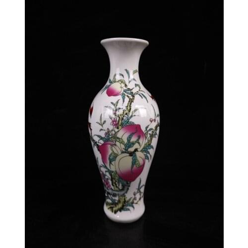 Elaborate Porcelain Hand Painting Flower Vase Crafts Home Decoration China