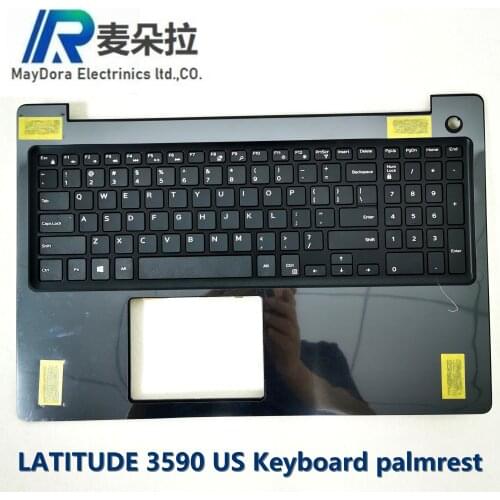 US IND Keyboard palm rest For DELL LATITUDE15-3000 3590 e3590 L3590 keyboard palrest assembly IMR-BLACK