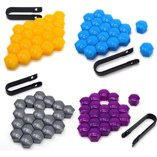 20 Pcs17mm Car Wheel Nut Caps Protection Covers Caps Anti-Rust Auto Hub Screw Cover Car Tyre Nut Bolt Exterior Decoration