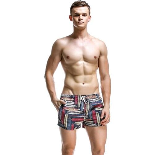 Summer Running Shorts Men Sports Jogging Fitness Shorts Quick Dry Swimming Boxers Flower Pattern Men Swimwear Shorts Beach Pant
