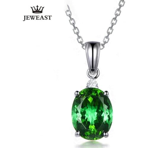 ML Natural green tourmaline 18K Pure Gold Pendant Real AU 750 Solid Gold Upscale Classic Party Fine Jewelry Hot Sell New 2020