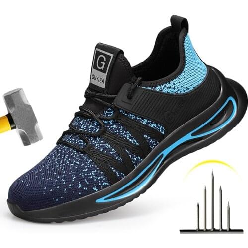 Fashion Safety Shoes Men Boots Indestructible Work Shoes Puncture Proof Work Boots Men Sneakers Steel Toe Shoes Safety Boots 46