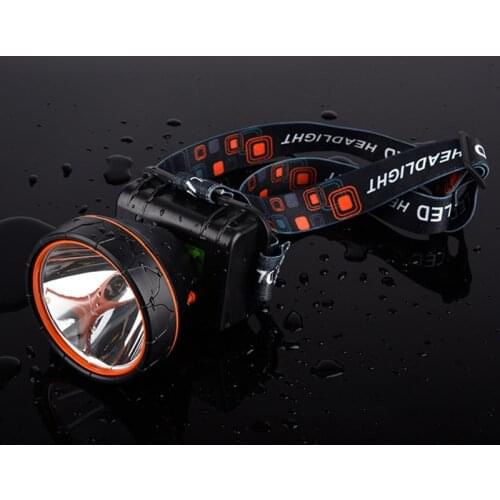 3 Colors White Yellow & Blue Led Headlamp Built in Battery Rechargeable Headlight Head Flashlight Lamp Torch Light for Fishing