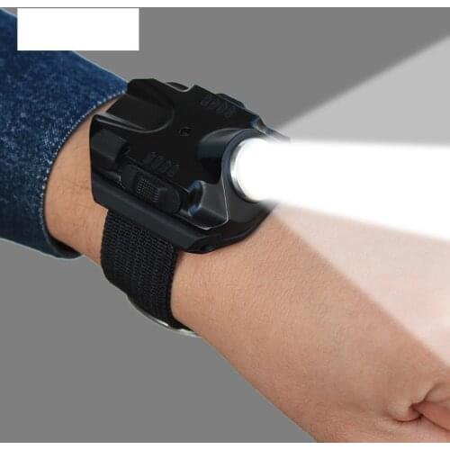 Wrist Lamp Watch Lamp Tactical Flashlight Wristband Flashlight Built-In Rechargeable Battery Strong Light Highlight Flashlight