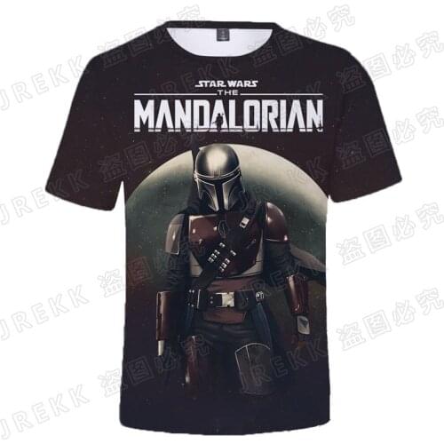 2021 New Disney Movie The Mandalorian T shirt Men Women Children Summer Short Sleeve Star Wars Baby Yoda 3D Printed Tee Shirt