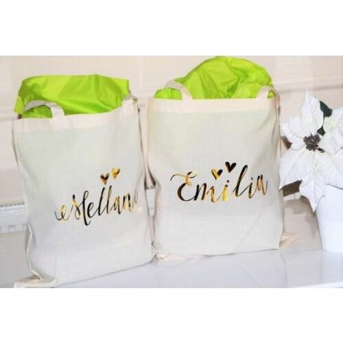 Personalize gold foil wedding tote bags, Maid of Honor bridesmaid proposal gifts canvas Tote Bags, birthday gifts Tote bags