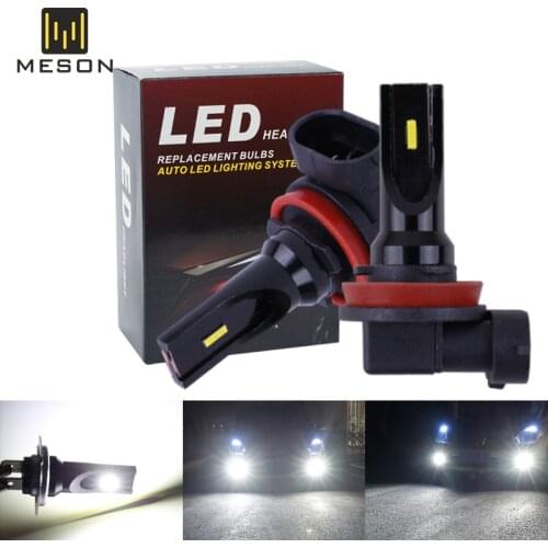 1Set Fog Light H7 H4 H8 H11 HB3 9005 HB4 LED CSP 2 Smd Lamps For Cars Mini Headlight Bulbs Super Bright 8000K 3000K Auto 12V