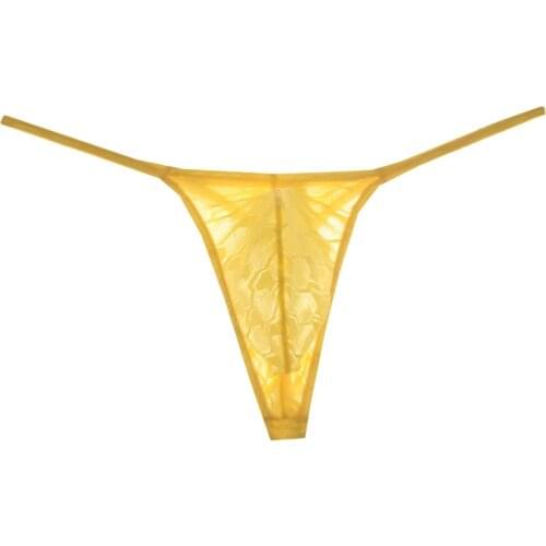 See-Through Mesh Fashion Design Hexagon Pattern Bikini Sexy Mens Thongs Penis Pouch G-Strings Breathable Male Thong Underwear