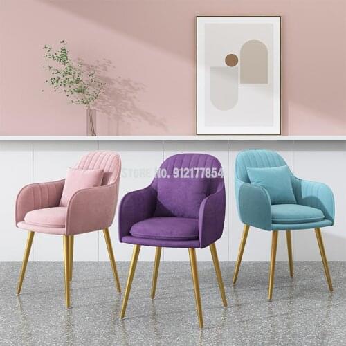 Light luxury chair backrest bedroom home net red ins wind makeup chair dressing table stool simple dining chair nail chair