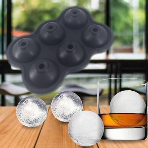 4/6 Hole Ice Tray Silicone Mold DIY Skull Ice Ball Diamond Ice Cube Mold Creative New Ice Cube Making Tool Portable Non-stick