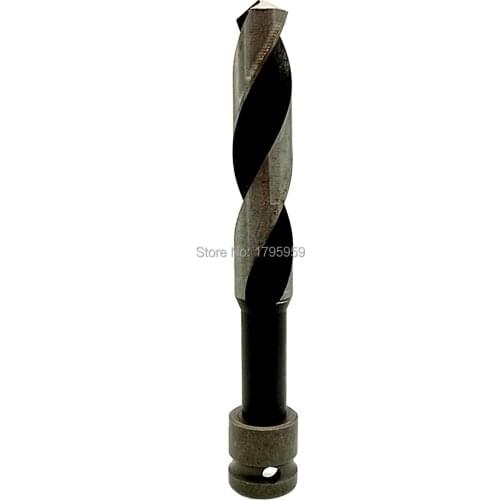 18mm Reduced Shank Drills High Speed Steel Twist Drill Bits With 1/2" Square Converter Adapter For Wood And Plastic Drilling