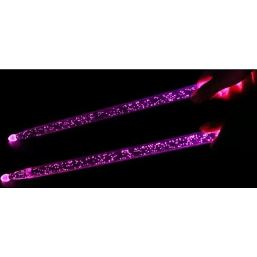 LED Acrylic Drum Stick Noctilucent Glowing Dark Stage Performance Luminous Jazz Drumsticks