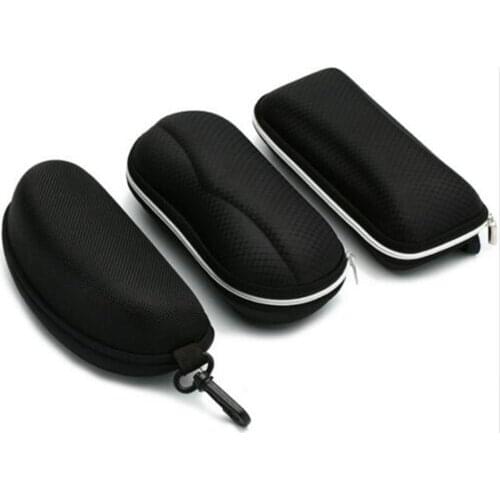 Sunglasses Protector Travel Pack Pouch Glasses Case 1Pcs Black Zipper Box Hard Eyewear Accessories High Quality