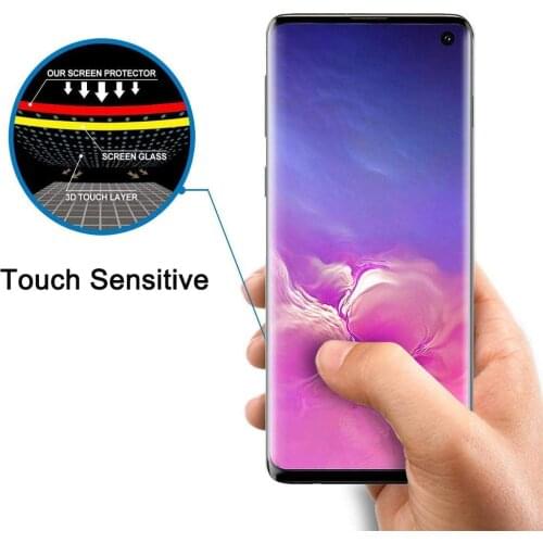10pcs/lot tempered glass For Samsung galaxy S10 PLUS S10E S9 S8 NOTE 10 Pro screen protector fingerprint Unlock flim Full cover