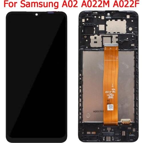 6.5" Original For Samsung Galaxy A02 LCD Display With Frame SM-A022F A022F/DS A022M A022U Display Touch Screen Replace Parts