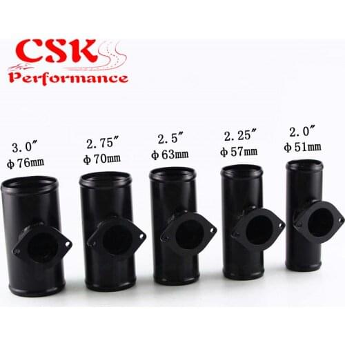 2.5" 63mm Turbo Flange Pipe Fit For GD-RS FV RZ BOV Blow Off Valve Adapter Black