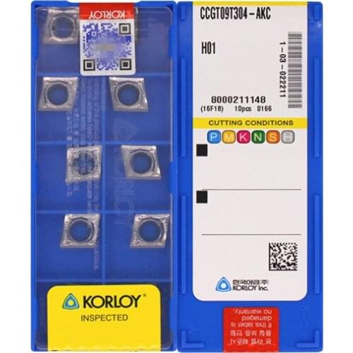 CCGT09T304-AKC H01 10pcs Original Korea KORLOY Cutting Tool