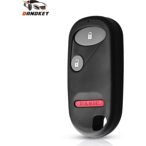 Dandkey 3 Buttons Blank Key Shell For Honda Accord Element 2003-2011 CR-V Civic Jazz Remote Car Key 2+Panic Keyless Entry Case