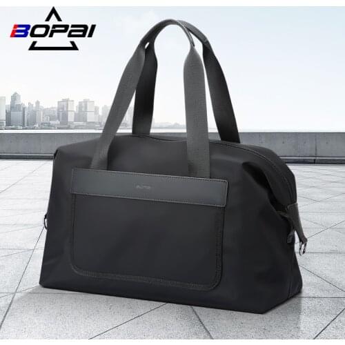 BOPAI Brand Men Travel Duffel Bag Large Capacity Male Short Trip Waterproof Casual Light Wild Handbags Multifunctional Portable