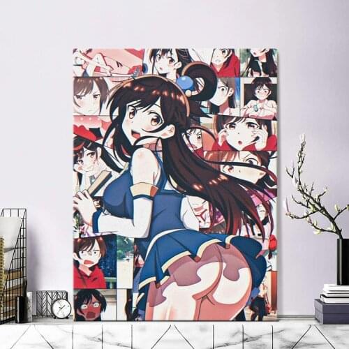 Kanojo okarishimasu Mizuhara Chizuru Ichinose Home Decor Canvas Posters Prints Decoration Art Wall Pictures Living Room Painting