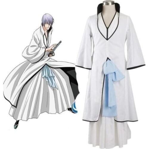Unisex Cos Anime BLEACH Ichimaru Gin Cosplay Costumes Suit Kimono