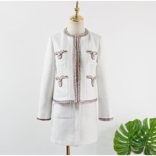 Kpop Seo Yea Ji IU Lee Ji Eun new fashion loose elegant woolen jackets coats+white sexy High waist mini skirts women 2 piece set