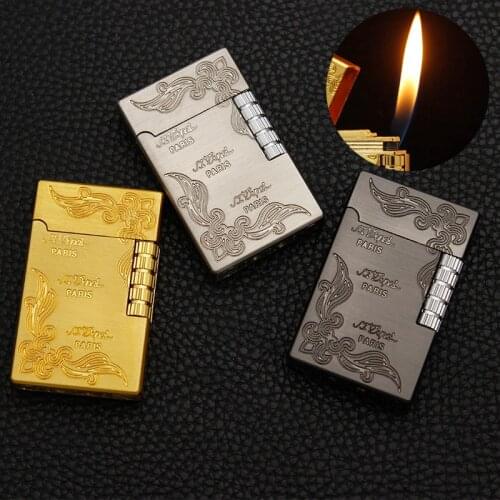 Flints Lighter Fixed Flame Gas Lighter Cigarette Lighters Cigar Smoking Accessories Visible Gas Mens gifts