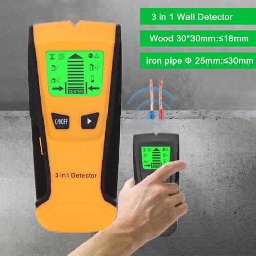 3 In 1 Metal Detector Wall Detector TH210 Find Metal Wood Studs AC Voltage Live Wire Detect Wall Scanner Electric Box Finder
