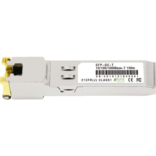 1.25G RJ45 Sfp Module 1000Mbps Sfp Koper RJ45 Sfp Transceiver Module Compatibel Met Cisco/Mikrotik Gigabit Ethernet Switch