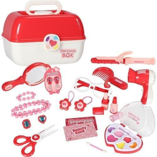 Girls Makeup Toy Set Childrens Hairdressing Kit Princess Cosmetics Make Up Set For Kids Pretend Play Make Up Toys