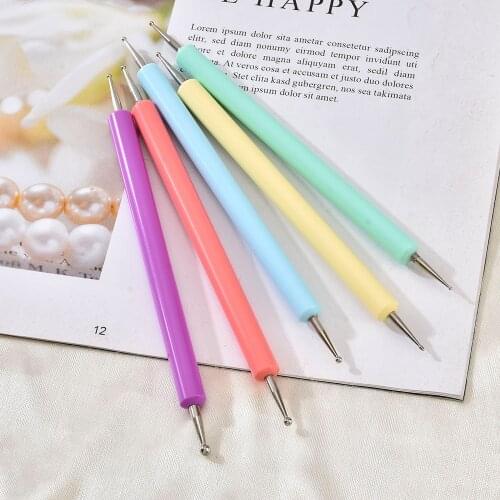 5/6/7Pcs Acrylic Nail Art Brush Tools Set Manicure UV Gel Polish Double Headed Nail Brush Liner Dotting Drawing Painting Pen