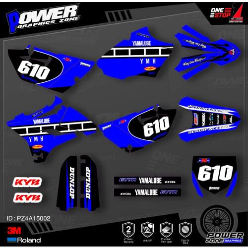 PowerZone Custom Team Graphics Backgrounds Decals 3M Stickers Kit For YAMAHA 2015 2016 2017 2018 2019 YZ85 002