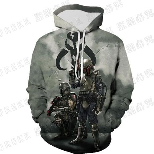 2021 New Fashion Men Women Children Sweatshirts The Mandalorian Hoodies Boba Fett 3D Print Pullover Long Sleeve Casual Clothing