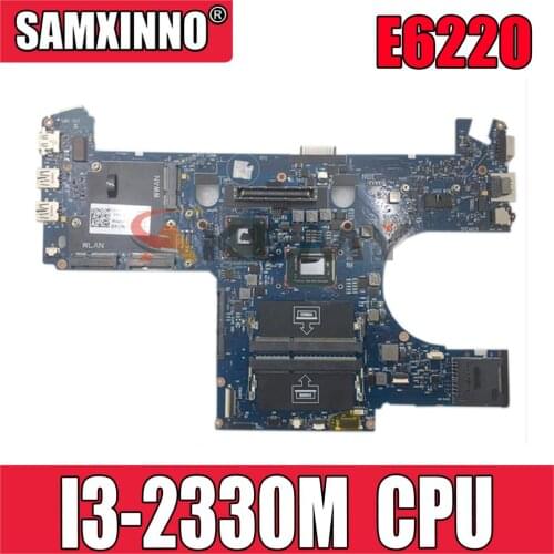 Original Laptop motherboard For DELL Latitude E6220 I3-2330M Mainboard CN-008XWC 008XWC 6050A2428801 SR04L
