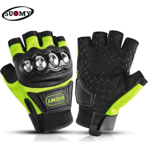 Motorcycle gloves stainless steel drop summer seasons mens cross-country knight motorcycle riding breathable half refers to
